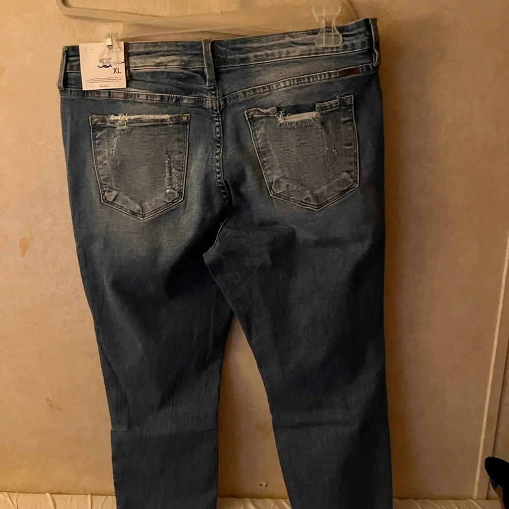 Kancan Mid-Rise Ankle Skinny Blue Jeans - Picture 6 of 9